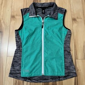 Womens Golf Performance Vest By NIVO Teal And Gray Stretch Active Tennis Size M